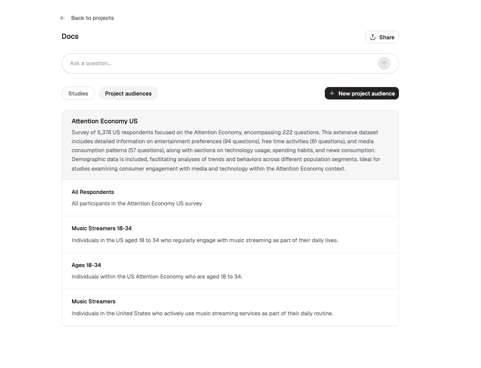 Creating a segment from a natural language - step 1