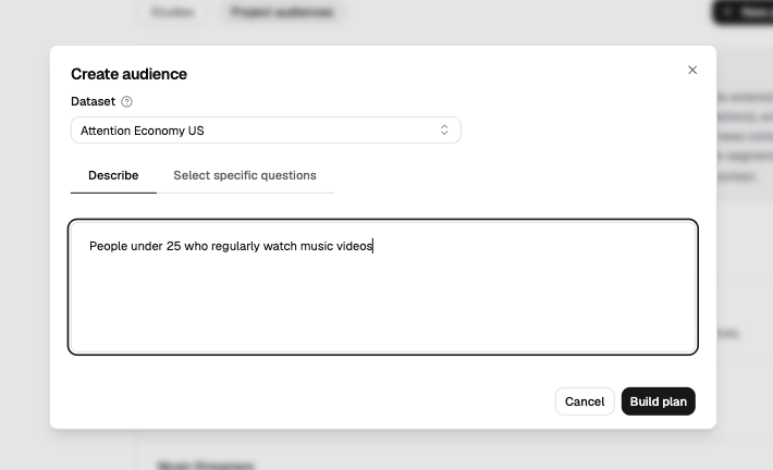 Creating a segment from a natural language - step 2